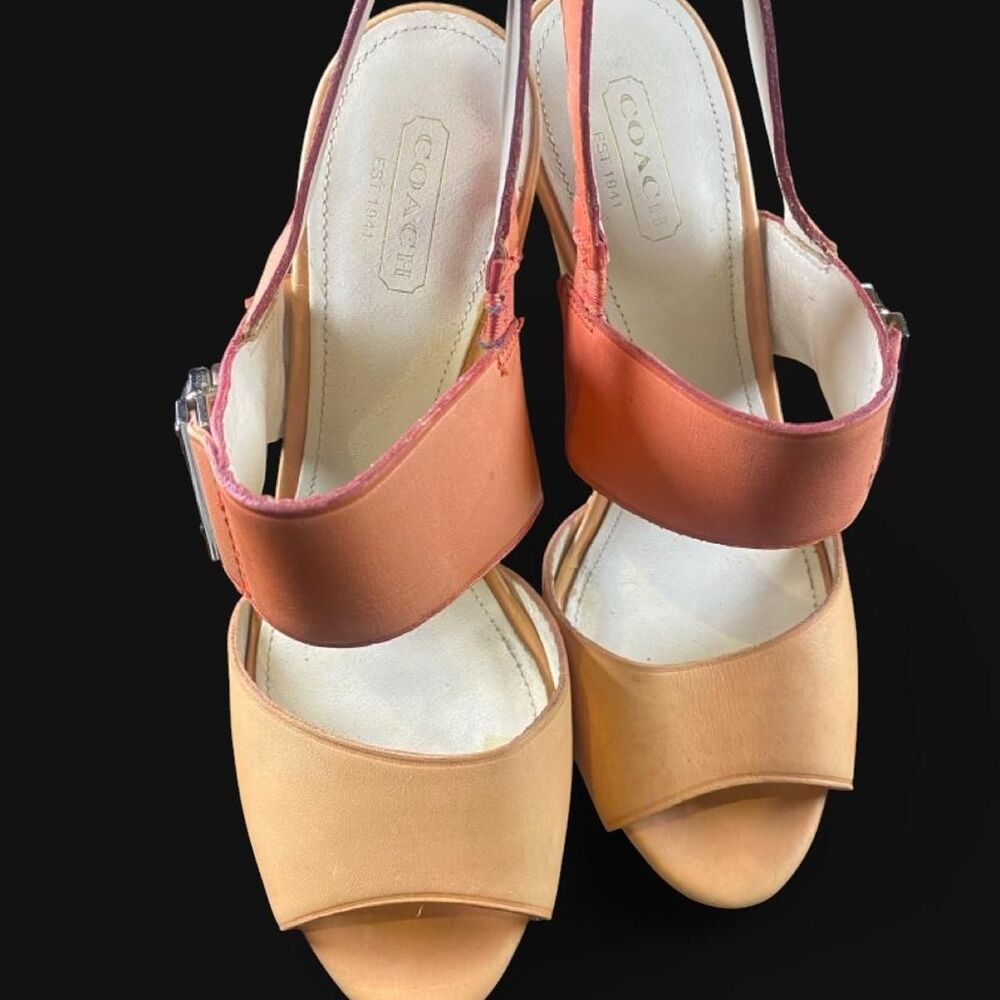 Coach Darcey Vachetta Size 7 Platform Sandal Heels